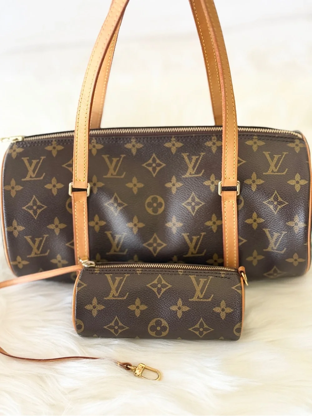 LOUIS VUITTON PAPILLON 30 w/ MINI PAPILLON POCHETTE MADE IN FRANCE 2 BAGS
